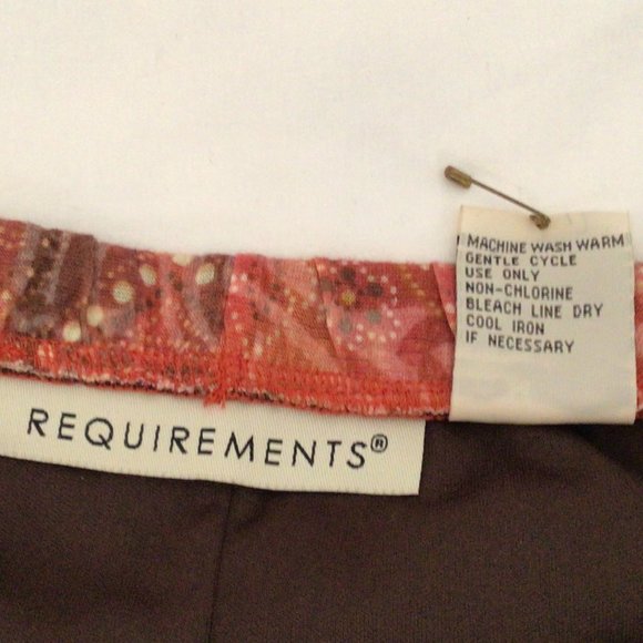 Requirements - orange/rust brown skirt and top set with matching earrings - Picture 8 of 15